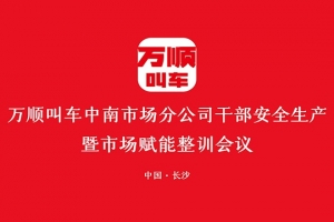 萬順叫車中南市場分公司干部安全生產(chǎn)暨市場賦能整訓會議在長沙召開